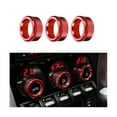 thumbnail image 2 of 3pcs Car Center Console Air Ac Knob Volume Rings Trim Cover Button For Brz 86 Gt86 2013-2020 Red, 2 of 5