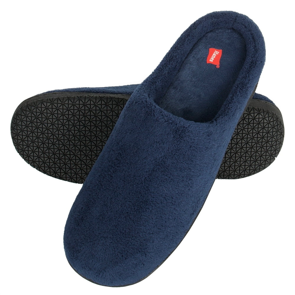 Hanes - Hanes Men's Microterry Clog Slipper Shoe - Memory Foam Indoor ...