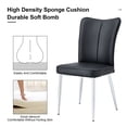 thumbnail image 5 of Dining Chairs Set of 2, PU Office Chairs with Metal Semi Matte Chair Legs, Modern Minimalist Dining Chairs, Kitchen and Dining Room Chairs Suitable for Restaurants, Living Rooms, and Offices, Black, 5 of 8