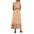 thumbnail image 4 of Womens Short Sleeve Boho Long Dress Floral Print Maxi Sundress Summer Casual Dress, 4 of 4