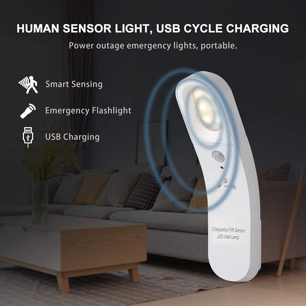 Details about   30 LED Motion Sensor Closet Night Light USB Recharge Wardrobe Lamp Under Closet 