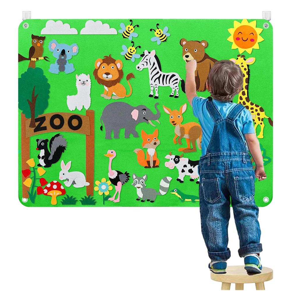 Laideyi Childrens Felt Board Classroom DIY Felt Board for Teaching Kids