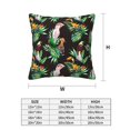 thumbnail image 2 of Throw Pillow Covers, Cartoon Cute Parrot Toucan Bird Soft Square Pillow Cases with Invisible Zipper for Couch Bed Sofa, Farmhouse Fall Home Decor, 2 of 7