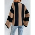 thumbnail image 4 of Oversized Striped Knit Sweater (S, Beige), 4 of 6