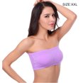 thumbnail image 4 of serony Wireless Bra Strapless Bras Bust Bandeau Padded Seamless Tube Top Intimate with Good Elasticity Basic Style for Evening Dress purple, 4 of 6