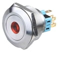 thumbnail image 2 of Interruptor de Botón Pulsador Momentáneo LED Gloria de Acero Inoxidable 28 mm, 2 of 7
