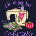 thumbnail image 3 of CafePress - I'd Rather Be Quilting Sweatshirt - Classic Crew Neck Sweatshirt, 3 of 4