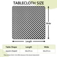 thumbnail image 2 of Black and White Small Checkered Pattern Square Fitted Tablecloth with Elastic Edge,Square Table Cover,Washable Elastic Table Cover for Home Kitchen Party Decor 36"x36", 2 of 6