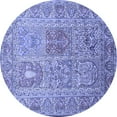 thumbnail image 1 of Ahgly Company Indoor Round Persian Blue Traditional Area Rugs, 7' Round, 1 of 4