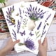 thumbnail image 3 of 4 láminas de transferencia para muebles con flores de lavanda, 15 x 30 cm (6 x 12 pulgadas), mariposa y abeja. Adhesivo UV autoadhesivo para decoración de paredes., 3 of 9