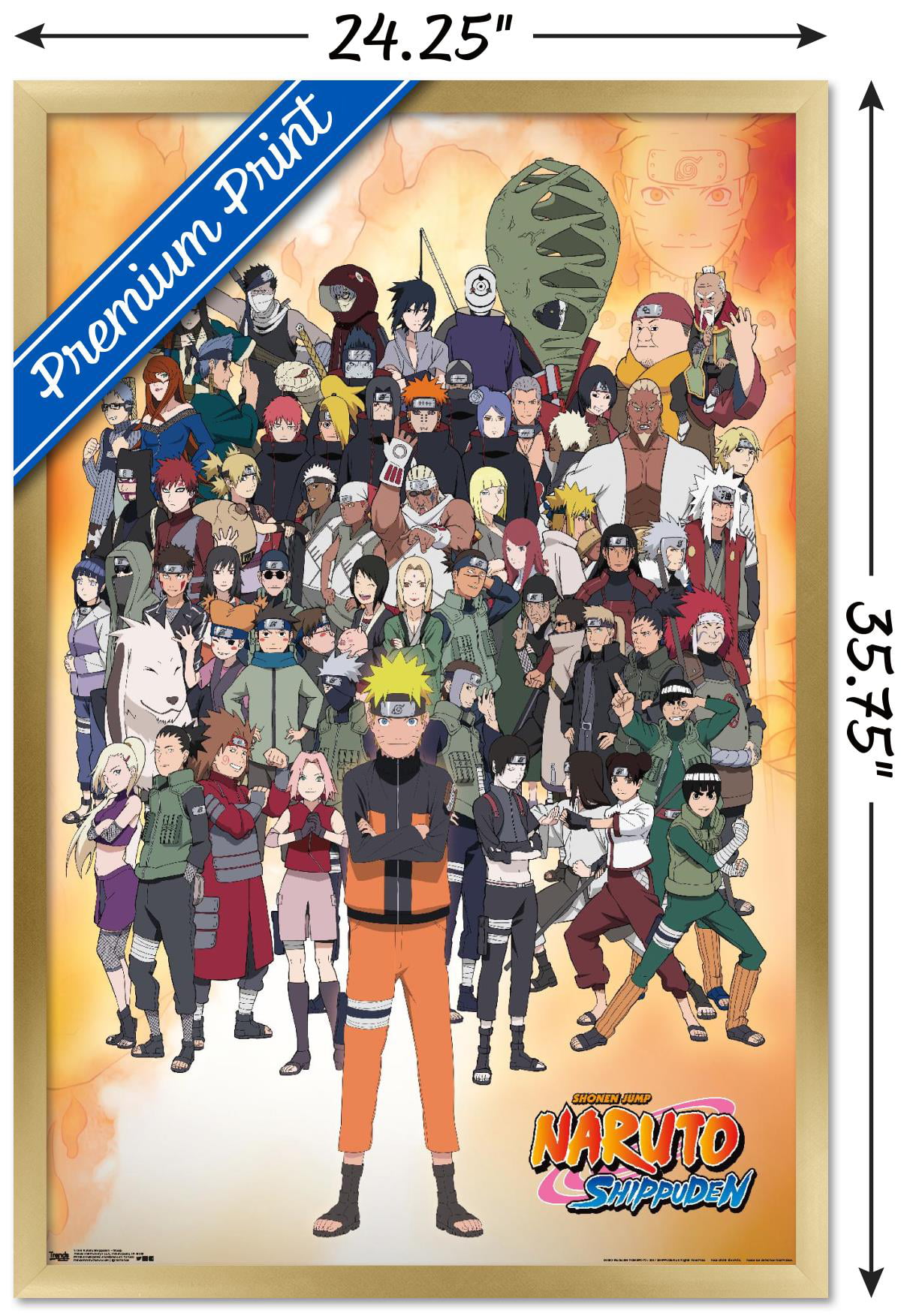  Pyramid America - Naruto Poster - Naruto Shippuden - Gaara Sand  - 11 x 17 Framed Poster Print: Posters & Prints