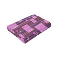 thumbnail image 4 of Purple Square Stripes Pattern Throw Blanket, Super Soft Anti-Pilling Flannel Bed Blankets, 60"x50", 4 of 8