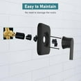 thumbnail image 3 of Genta Matte Black Shower Trim Kit Compatible with moen T2472EPBL Shower Trim Kit, Easy to Install, Featuring Single Function Shower Head and Shower Handle, Requires 2510 valve, 3 of 7