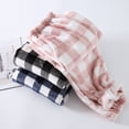 thumbnail image 3 of Pantalones de pijama de franela para parejas, pantalones de polar coral grueso a cuadros para mujer, pantalones cálidos, pantalones holgados para el hogar para hombre, otoño e invierno, 3 of 5