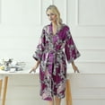 thumbnail image 1 of Kimono Yukata Sleepwear With Belt Satin Silk For, 1 of 5