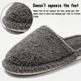 thumbnail image 4 of CHICVOMEY Fuzzy Slippers for women Memory Foam Non-slip House Shoes Plush Faux Fur house slipper Indoor Outdoor, 4 of 9