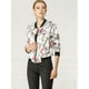 thumbnail image 4 of Dde San Patricio ChaqueDe Bombardero Floral LigeCon CremalleY Cuello Alto PaMujer Blanco M, 4 of 6