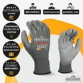 thumbnail image 2 of LINCONSON 20 Pack Ultimate Grip Construction Mechanic Work Gloves PU Coated (Large, Grey), 2 of 7