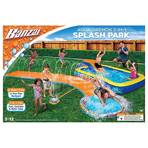 BANZAI Aqua Drench 3 en 1 Splash Park Multi