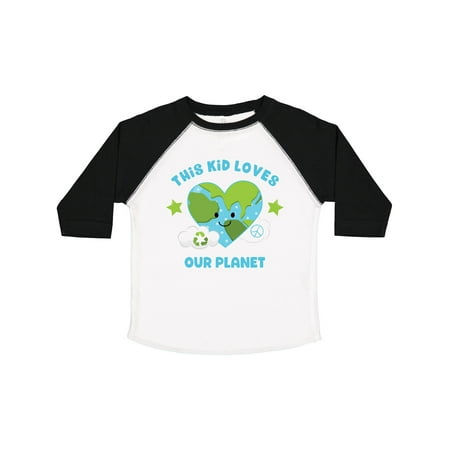 

Inktastic This Kid Loves Earth Gift Toddler Toddler Girl T-Shirt