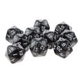 thumbnail image 2 of Dados Poliédricos Sunnimix 20 Piezas D20 D6 Juguete Negro, 2 of 8