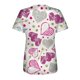 thumbnail image 4 of Blusa de manga corta con cuello en V para mujer, uniforme con bolsillos estampados para el Día de San Valentín Pompotops hkajfhjk459744, 4 of 4
