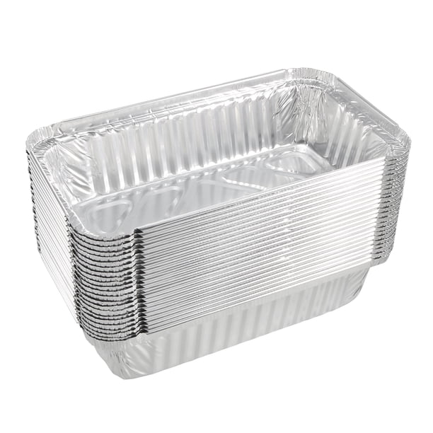7.5" x 4.3" Aluminio Papel Sartenes, 17oz Desechables Bandejas Contenedores para Cocina Asar Hornear Cocinar 48uds Unique Bargains moldes para pasteles