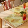 thumbnail image 4 of Yellow Leaves Placemats Set of 8 Botanical Fall Foliage Farmhouse Retro Plants Place Mats Indoor Wipeable Table Mats Washable Cloth Dining Table Placemats for Kitchen Holiday Party Decor 13x19 Inch, 4 of 9