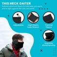 thumbnail image 4 of 180s Unisex Tec Fleece Convertible Neck Warmer Black, 4 of 6