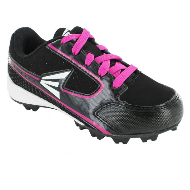 Easton Girls' Athletic Sonic Low Softball Cleat Black/Pink