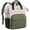 Green and White, variant on Laptop Backpack for Women, 15.6 inch Work Travel Backpack Purse, Puffer Quilted Laptop Backpack Casual Daypack for Nurse Teacher,Black-White-Brown