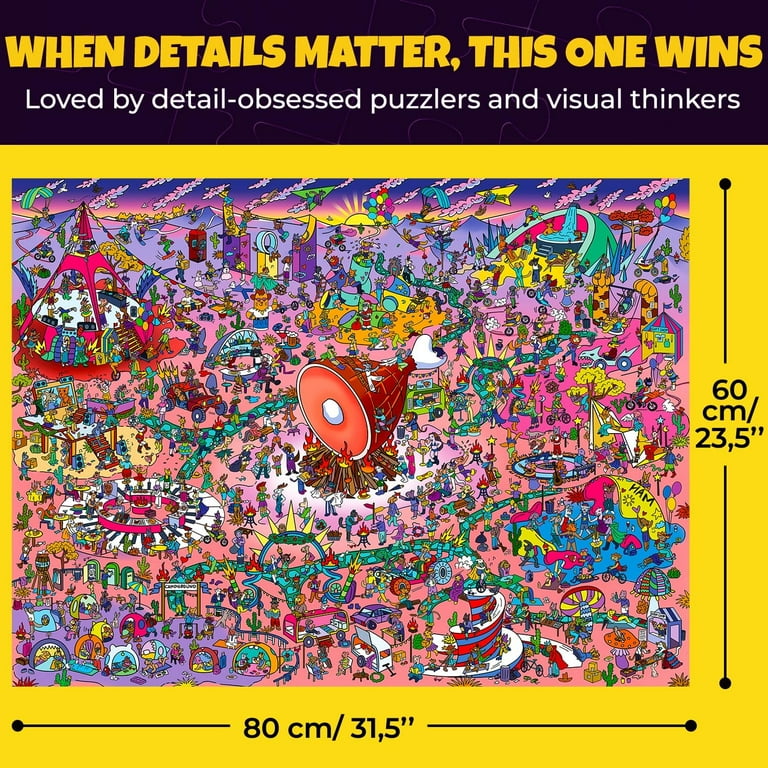 Quokka 1000 Piece Puzzle for Adults – Desert Whirl Jigsaw with