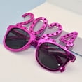 Waroomhouse New Year Glasses 2024 Sunglasses Shining Rhinestones Inlaid