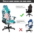 thumbnail image 5 of TSOVTHRID Monstera Leaf Print 4 Pieces Gaming Chair Covers Slipcovers Non-Slip Gamer Chair Cover Stretchable Rotating Armchair Covers with Armrest Covers, 5 of 7