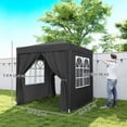 thumbnail image 3 of Outsunny 6.6'x6.6' Pop Up Canopy Tent for Outdoor, Garden, Patio, Black, 3 of 10