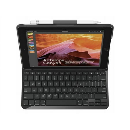 Logitech - Slim Folio Keyboard Folio for Apple iPad (5th & 6th Gen) - Black