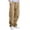 (Fashion 54)Khaki, variant on Men's Multi-Pocket 100%Cotton Cargo Jogger Pants with Drawstring Waist Streetwear Baggy Trousers for Outdoor Work