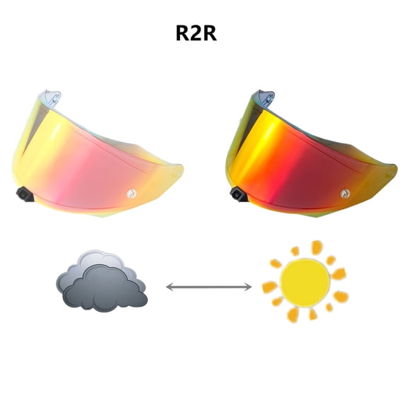 Photochromic R2R Helmet Visor for KYT R2R Pro Face Shield Lens Accessories