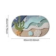 thumbnail image 3 of Beach Bathroom Rug Rectangular Cotton Soft Absorbent Non Slip Mat For Bathroom Kitchen Entryway Decor, 3 of 8