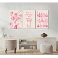 thumbnail image 3 of Pink Bar Cart Wall Art Coquette Trendy Alcohol Bottles Poster Pictures Retro Cocktail Cheer Canvas Painting Girly Preppy Alcoholic Beverage Wall Decor Funky Cocktail（Only canvas）, 3 of 6