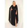 R&M Richards Long Mother of the Bride Formal Dress Color: Black, Size: 14W
