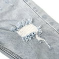 thumbnail image 5 of KIDSCOOL SPACE Baby Boys Girls Jeans,Ripped Denim Soft Cute Pants,12-18 Months, 5 of 6