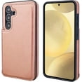 thumbnail image 2 of REQO Compatible with Samsung Galaxy S24 Wallet Case with Card Holder, PU Leather Kickstand Card Slots Case, Double Magnetic Clasp and Durable Shockproof Cover 5G 6.2 Inch(Rose Gold), 2 of 6