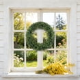 thumbnail image 5 of Spring Wreaths for Front Door, Boxwood Wreath Front Door 13'' Artificial Spring Wreaths for Front Door Farmhouse Wedding Green Year Round Indoor Outdoor for Spring Wreath, Easter Wreaths, 5 of 6