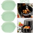 thumbnail image 1 of DQrwqpou Freidoras Aire Antiadherentes Bandeja Silicona para Hornear Utensilios Reutilizables para Hornear en Casa (verde) 3 Uds., 1 of 9