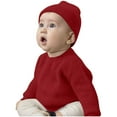 thumbnail image 5 of cfhntfmh Newborn Baby Boy Girl Sweater Solid Crewneck Long Sleeve Fleece Sweater Thermal Winter Clothes Kids Fall Outfit, 5 of 6