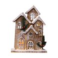 thumbnail image 4 of Casa de pueblo con nieve navideña, decoraciones navideñas para fiestas, festivales y estanterías. estilo B, 4 of 9