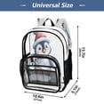 thumbnail image 4 of PVC Transparent Backpacks Clear Backpack for Travel and Outings Penguin Holding Candy Cane, 4 of 7