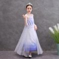 thumbnail image 3 of Vestido de princesa Frozen para niñas de primavera, vestido blanco, vestido de actuación para cumpleaños y Halloween, 3 of 6