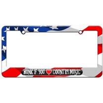 Honk if You Love Country Music License Plate Tag Frame, Multiple Colors